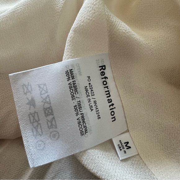 New Reformation Karen Milo Dress Floral Wrap M - Picture 10 of 13